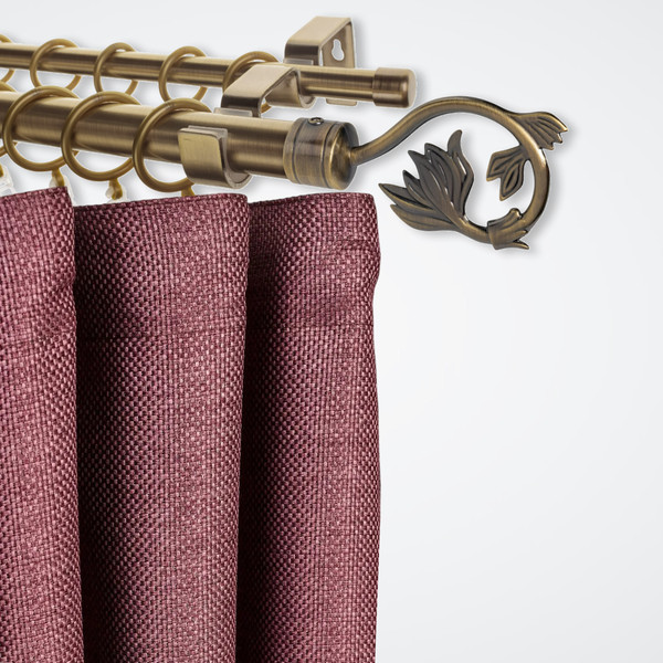 Изображение товара Карниз для штор Sundays Home Лайт Ветка 25мм+16мм двухрядный (антик, 2м)