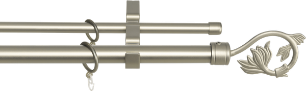 Изображение товара Карниз для штор Sundays Home Лайт Ветка 25мм+16мм двухрядный (сатин, 2.4м)