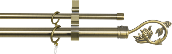 Изображение товара Карниз для штор Sundays Home Лайт Ветка 25мм+16мм двухрядный (антик, 3м)