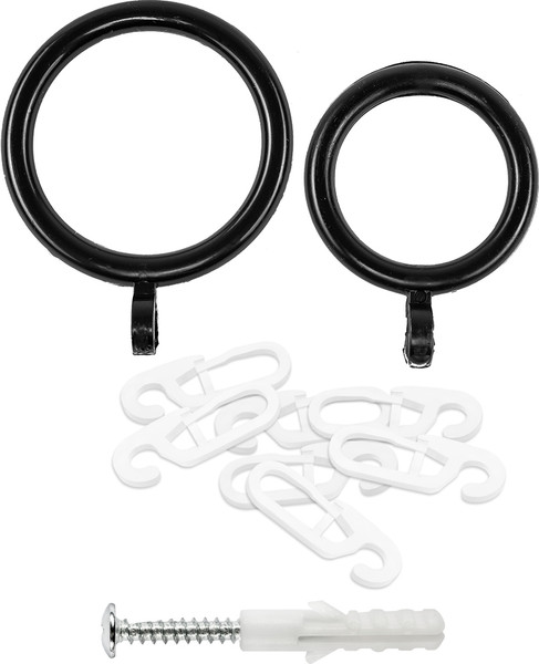 Изображение товара Карниз для штор Sundays Home Лайт Византия 25мм+19мм двухрядный (черный матовый, 2.4м)