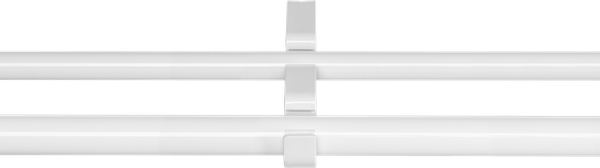 Изображение товара Карниз для штор Sundays Home Лайт Византия 25мм+19мм двухрядный (белый глянец, 3м)