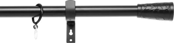 Изображение товара Карниз для штор Sundays Home Лайт Византия 25мм однорядный (черный матовый, 2.4м)