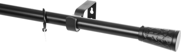 Изображение товара Карниз для штор Sundays Home Лайт Византия 25мм однорядный (черный матовый, 2.4м)