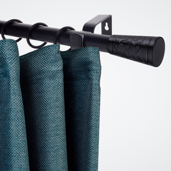 Изображение товара Карниз для штор Sundays Home Лайт Византия 25мм однорядный (черный матовый, 2.4м)