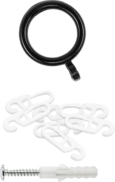 Изображение товара Карниз для штор Sundays Home Лайт Византия 25мм однорядный (черный матовый, 2.4м)