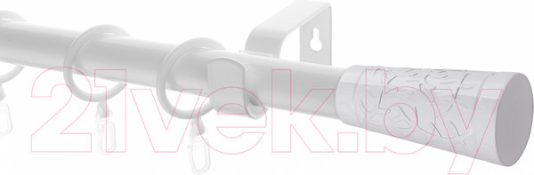 Изображение товара Карниз для штор Sundays Home Лайт Византия 25мм однорядный (белый глянец, 3м)