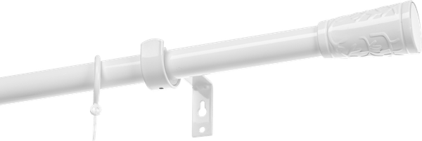 Изображение товара Карниз для штор Sundays Home Лайт Византия 25мм однорядный (белый глянец, 3м)