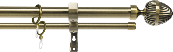 Изображение товара Карниз для штор Sundays Home Лайт Одеон 25мм+16мм двухрядный (антик, 2м)