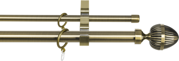 Изображение товара Карниз для штор Sundays Home Лайт Одеон 25мм+16мм двухрядный (антик, 2м)