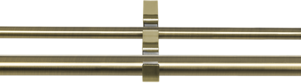 Изображение товара Карниз для штор Sundays Home Лайт Одеон 25мм+16мм двухрядный (антик, 2.4м)