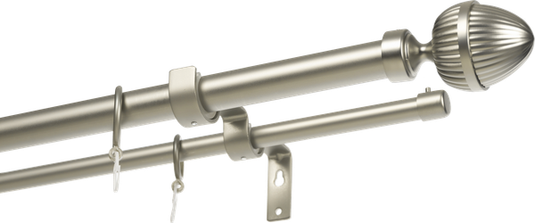 Изображение товара Карниз для штор Sundays Home Лайт Одеон 25мм+16мм двухрядный (сатин, 2.4м)