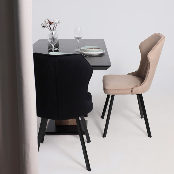 Изображение товара Обеденный стол Аврора Торонто 140-171.5x80 керамика (камень серый Greys Black/ель умбра)