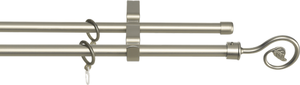 Изображение товара Карниз для штор Sundays Home Лайт Крюк 16мм+16мм двухрядный (сатин, 2м)