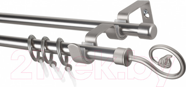 Изображение товара Карниз для штор Sundays Home Лайт Крюк 16мм+16мм двухрядный (сатин, 2м)