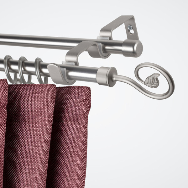 Изображение товара Карниз для штор Sundays Home Лайт Крюк 16мм+16мм двухрядный (сатин, 2.4м)