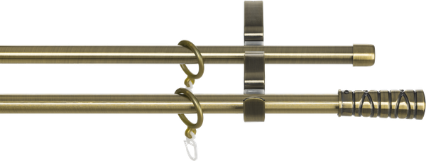 Изображение товара Карниз для штор Sundays Home Лайт Мозаика 16мм+16мм двухрядный (антик, 1.6м)