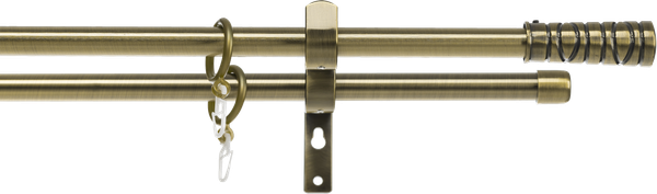 Изображение товара Карниз для штор Sundays Home Лайт Мозаика 16мм+16мм двухрядный (антик, 2м)