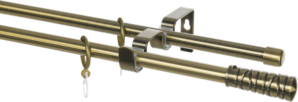 Изображение товара Карниз для штор Sundays Home Лайт Мозаика 16мм+16мм двухрядный (антик, 2.4м)