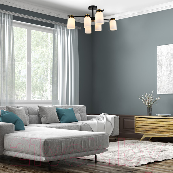 Изображение товара Люстра ESCADA 1151/6P (черный/латунь)