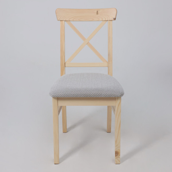 Изображение товара Стул Лидер Мебель Ингольф (прозрачный лак тон 15/серая ткань аризона дождь 149/2)