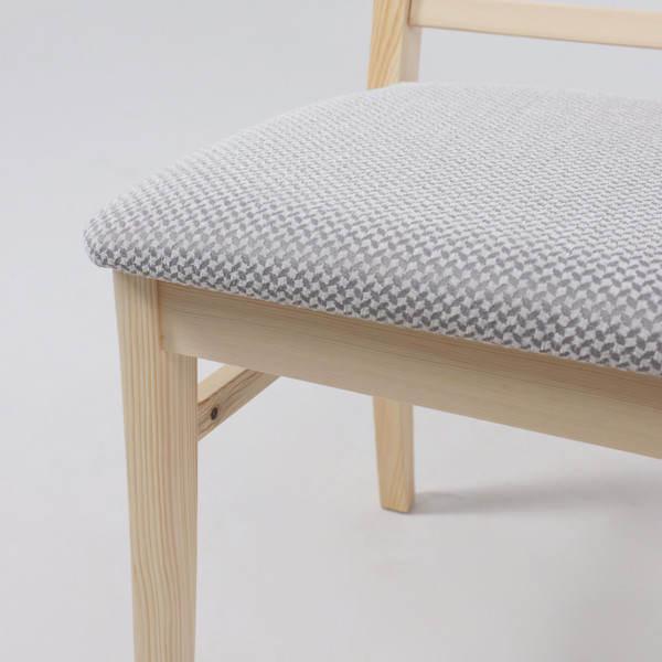 Изображение товара Стул Лидер Мебель Ингольф (прозрачный лак тон 15/серая ткань аризона дождь 149/2)