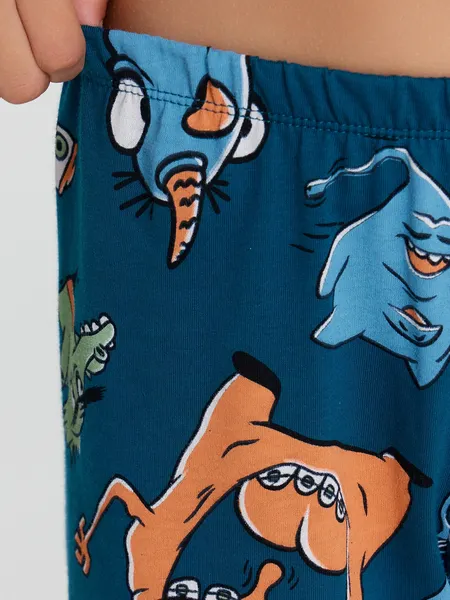 Изображение товара Пижама детская Mark Formelle 563321-1 (р.104-56, монстрики на синей бирюзе)