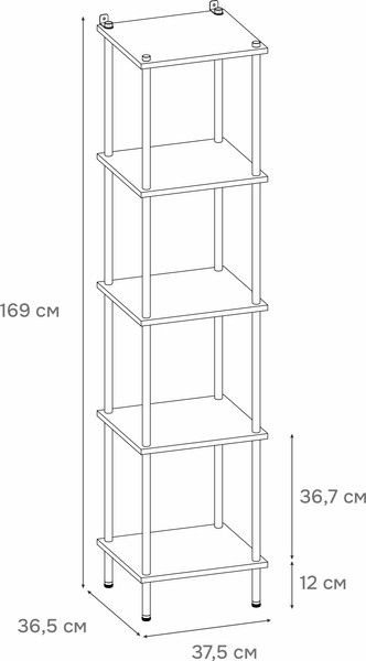 Изображение товара Стеллаж ЗМИ НеШкаф / СТНШ15 (черный)