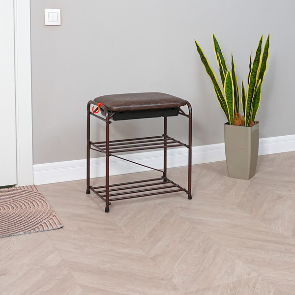 Изображение товара Полка для обуви ЗМИ Альфа 13 С сиденьем С ящиком / ПДОА13СЯ (коричневый)