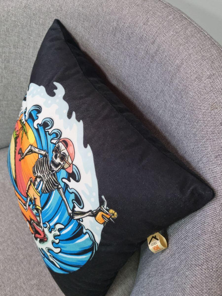 Изображение товара Подушка декоративная MATEX Next. Серф / 58-632 (черный/белый/синий)