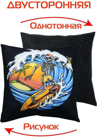 Изображение товара Подушка декоративная MATEX Next. Серф / 58-632 (черный/белый/синий)