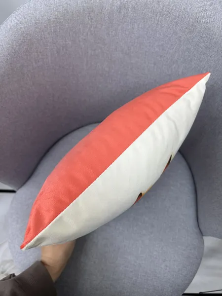 Изображение товара Подушка декоративная MATEX Fluffy. Рыжик и зайка / 61-632 (белый/черный/лососевый)