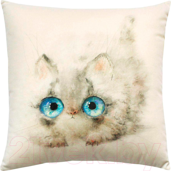 Изображение товара Подушка декоративная MATEX Fluffy. Пушок / 62-424 (молочный/голубой/светло-серый)