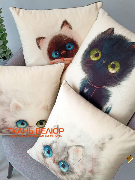 Изображение товара Подушка декоративная MATEX Fluffy. Пушок / 62-424 (молочный/голубой/светло-серый)