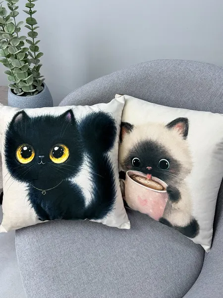 Изображение товара Подушка декоративная MATEX Fluffy. Шварц / 62-448 (молочный/черный/коричневый)