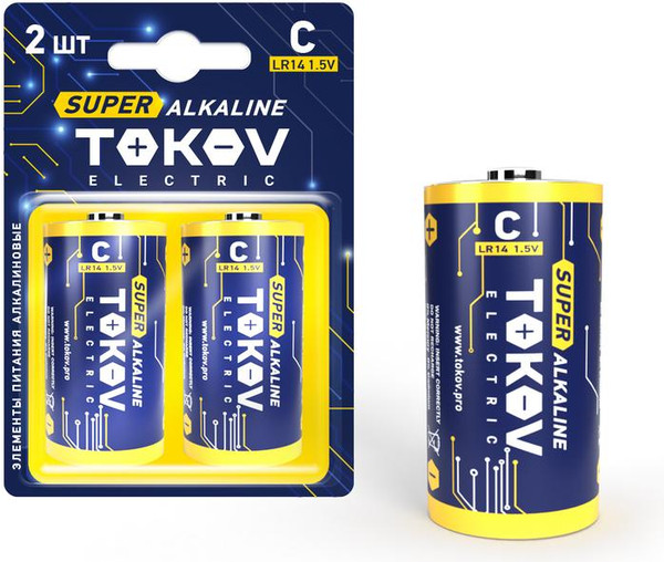 Изображение товара Комплект батареек Tokov Electric С/LR14 TKE-ALS-LR14/B2 (2шт)