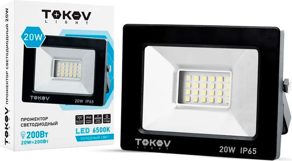 Изображение товара Прожектор Tokov Electric TKL-FL/LED-20-6.5K-IP65 (черный)