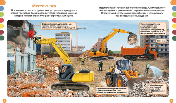 Изображение товара Энциклопедия Азбука Машины на стройке: От бульдозера до башенного крана (Гийоре Мари-Рене)