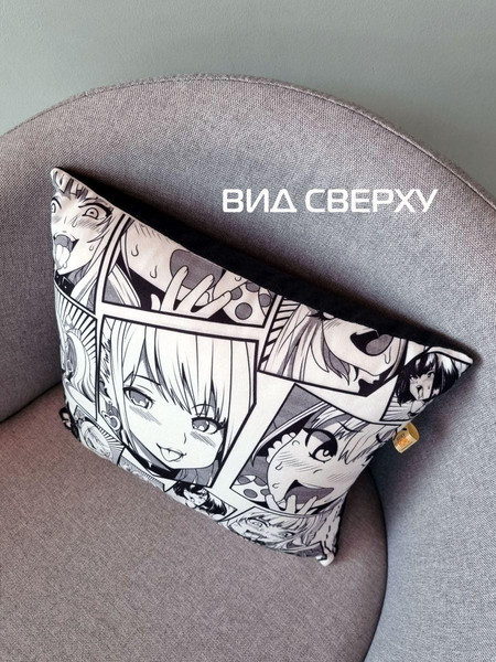 Изображение товара Подушка декоративная MATEX Anime. Girls / 63-377 (черный/белый/серый)