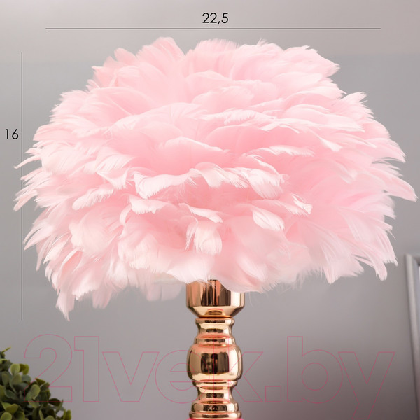 Изображение товара Прикроватная лампа Risalux Перина 10186133 (розовый)