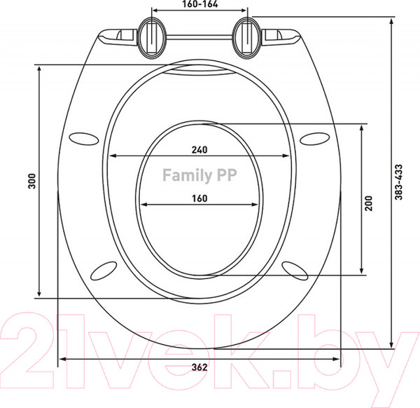 Изображение товара Сиденье для унитаза Berges Family PP / 025904