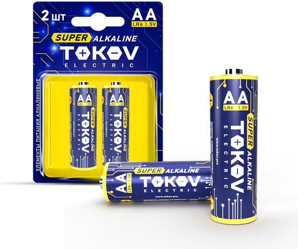 Изображение товара Комплект батареек Tokov Electric AA/LR6 TKE-ALS-LR6/B2 (2шт)