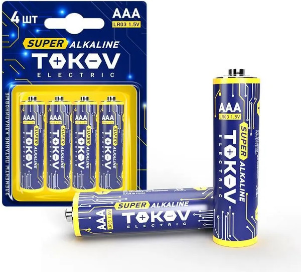 Изображение товара Комплект батареек Tokov Electric AAA/LR03 TKE-ALS-LR3/B4 (4шт)