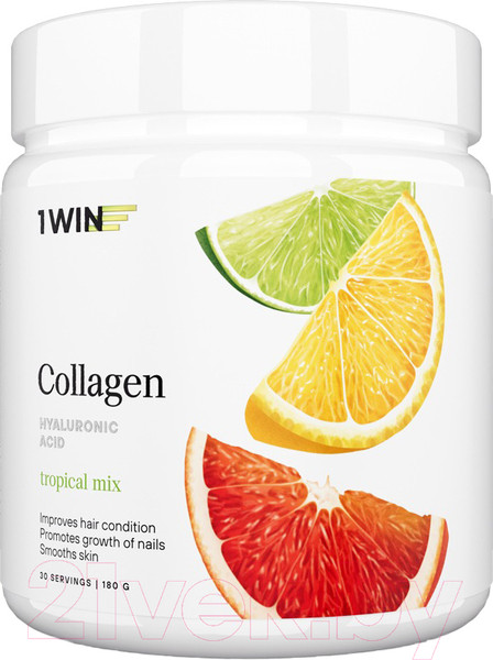 Изображение товара Коллаген 1WIN С гиалуроновой кислотой (180г, тропический микс)
