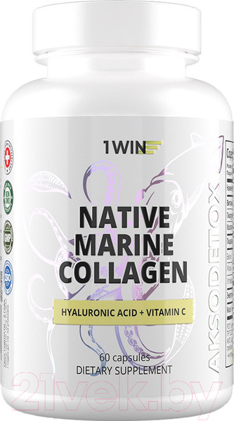 Изображение товара Коллаген 1WIN С гиалуроновой кислотой и витамином C (60 капсул)