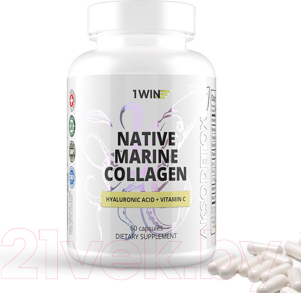 Изображение товара Коллаген 1WIN С гиалуроновой кислотой и витамином C (60 капсул)