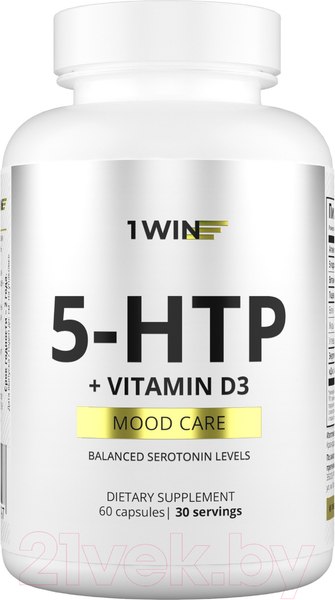 Изображение товара Аминокислота 5-HTP 1WIN Для улучшение настроения (60 капсул)