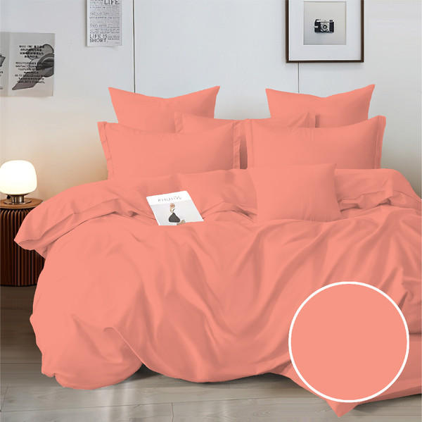 Изображение товара Комплект постельного белья Alleri Перкаль Elite евро Max (персиковый)