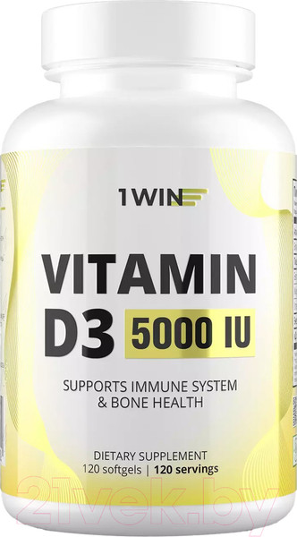 Изображение товара Витамин 1WIN D3 5000 ME (120 капсул)