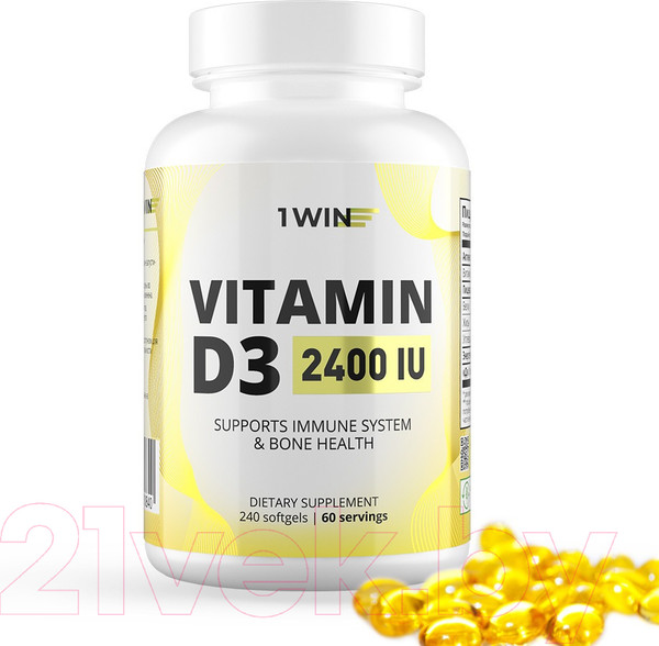 Изображение товара Витамин 1WIN D3 2400 ME (240 капсул)