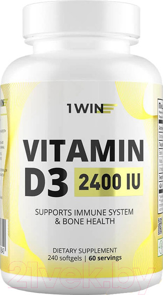 Изображение товара Витамин 1WIN D3 2400 ME (240 капсул)